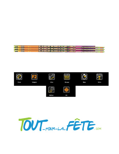 Chandelle romaine 30 coups multicolore (usage extérieur)