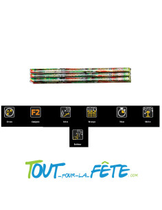 Chandelle romaine tempête rouges et vertes 10 coups ( calibre 20mm ) 2