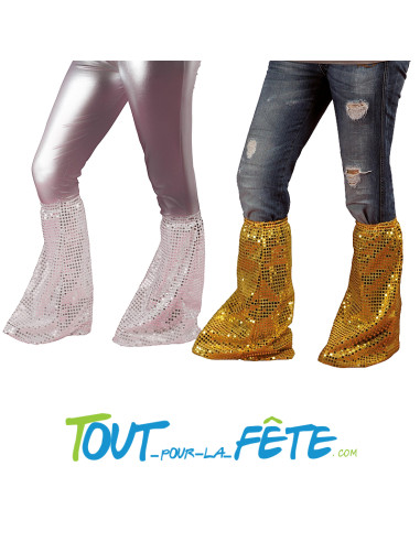 Pattes d'éléphant - sequins  or - argent taille unique
