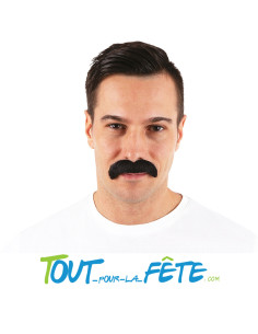 Moustache 1960 noire auto adhésive taille unique ( accessoire de déguisement )