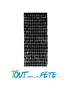Rideau foil square noir 200 x 100 cm avec fixation adhésive