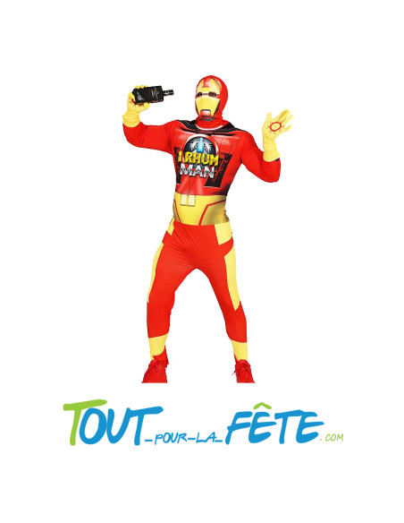 Costume I rhum man "à l'apero, c'est une machine !" Taille adulte ( capuche - combinaison )