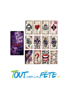 Jeu de 12 cartes géante joker / mr smile 11x20 cm