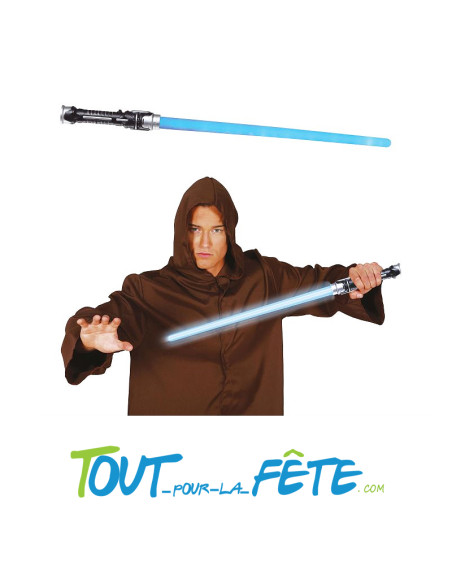 Arme factice sabre laser avec lumière bleue pour jedi "Star Wars" 67cm