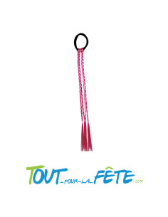 3 tresses avec élastique fuchsia 35 cm