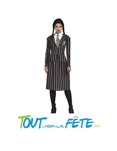 Déguisement de Mercredi Addams (uniforme d'école) adulte