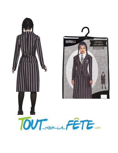 Déguisement de Mercredi Addams (uniforme d'école) adulte