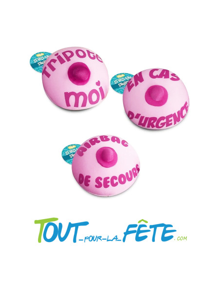Seins / Nichons humoristique anti-stress 3 modèle différent 9cm x 8cm
