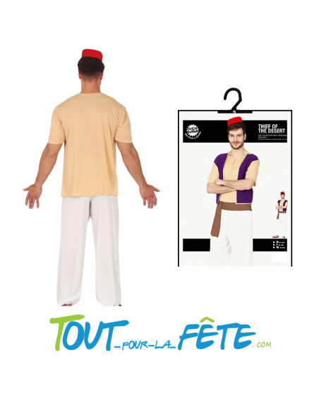 Déguisement voleur du désert - arabe Aladdin taille adulte pour homme