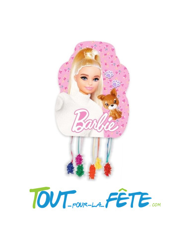 Pinata a tirer Barbie 33 x 46 cm rose licence officielle pour bonbon