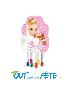 Pinata a tirer Barbie 33 x 46 cm rose licence officielle pour bonbon