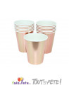 Lot de 6 gobelets rose gold en carton