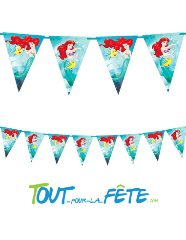 Guirlande fanion Disney La petite sirène Ariel 2.30m Licence officielle