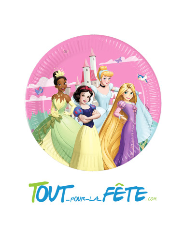 Lot de 8 assiettes Princesses Disney ©