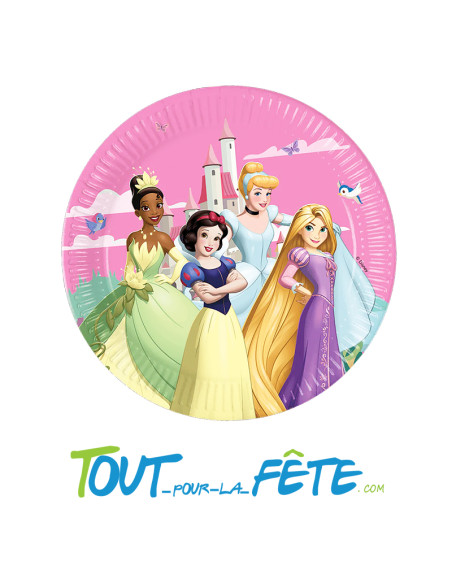 Lot de 8 assiettes Princesses Disney ©