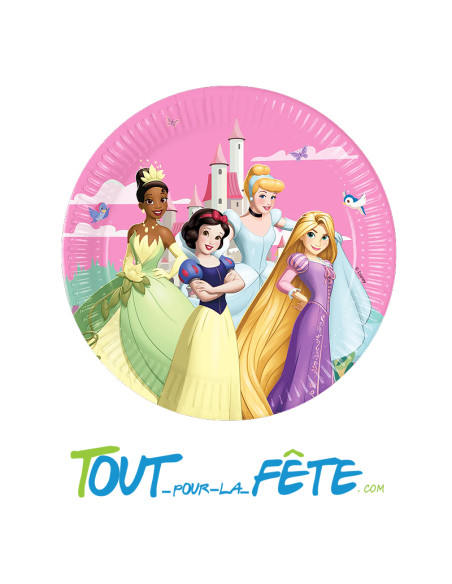 Lot de 8 assiettes Princesses Disney ©