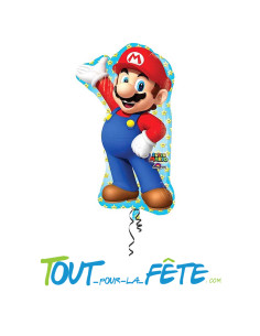 Ballon aluminium Super Mario© 55x83 cm air ou hélium 2