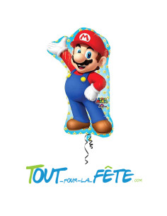 Ballon aluminium Super Mario© 55x83 cm air ou hélium