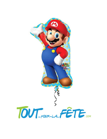 Ballon aluminium Super Mario© 55x83 cm air ou hélium