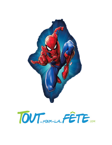 Ballon aluminium forme Spider Man© 68.5 x 88cm gonflage air / hélium