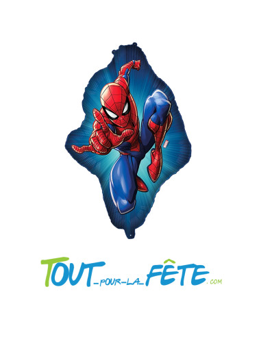 Ballon aluminium forme Spider Man© 68.5 x 88cm gonflage air / hélium
