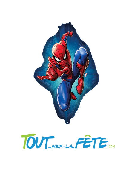 Ballon aluminium forme Spider Man© 68.5 x 88cm gonflage air / hélium
