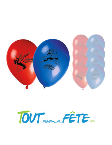 Lot de 8 ballons en latex taille 28cm Spider-Man ©