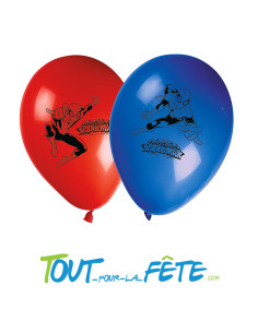 Lot de 8 ballons en latex taille 28cm Spider-Man ©