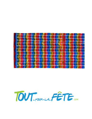 Rideau foil square multicolore 200 x 100 cm pour photobooth - décor de fond