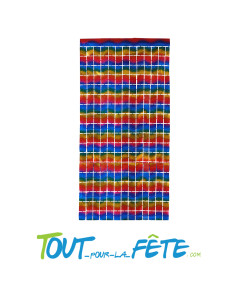 Rideau foil square multicolore 200 x 100 cm pour photobooth - décor de fond