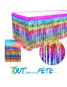 Rideau de table frange multicolore 275 x 75 cm 2