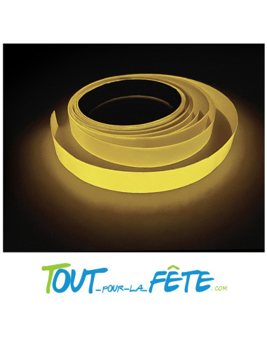 Ruban adhésif fluo / UV 5 mètre x 15mm rose, vert, orange, jaune