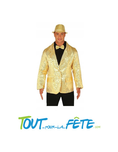 Veste de déguisement disco à sequins doré taille adulte ( taille M - L )