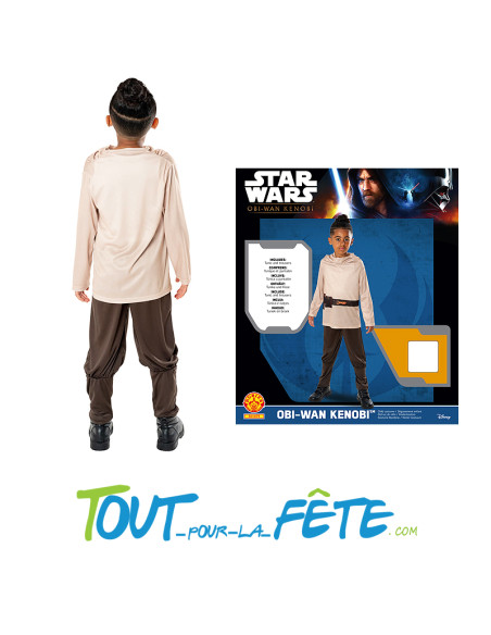 Déguisement de Jedi Obi-Wan Kenobi Star Wars sous licence officielle taille enfant