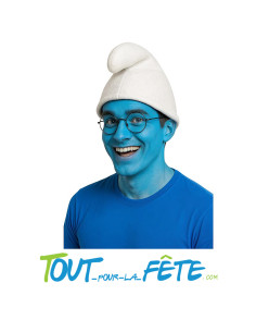Chapeau / bonnet blanc de nain ou Schtroumpf thème bande dessiné