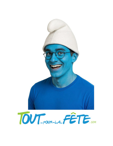Chapeau / bonnet blanc de nain ou Schtroumpf thème bande dessiné