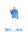 Déguisement de nain bleu ou Schtroumpf (chapeau, t-shirt, pantalon)