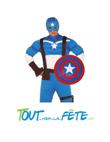 Bouclier de Marvel Avengers Captain America rouge, bleu, blanc 45 cm