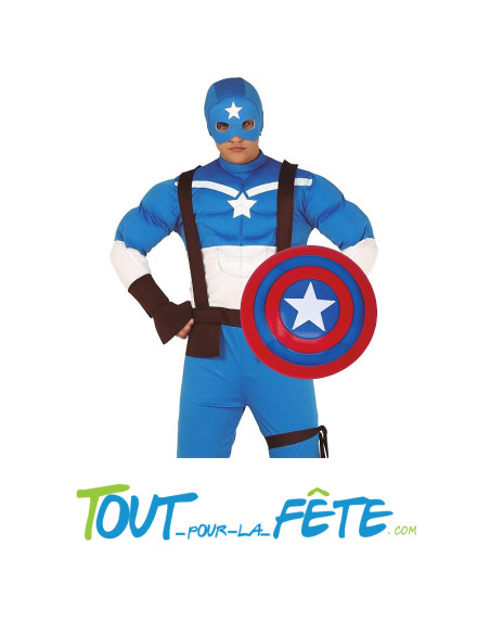 Bouclier de Marvel Avengers Captain America rouge, bleu, blanc 45 cm
