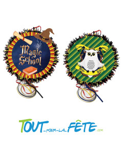 Pinata a tirer sorcier magic school avec 3 décoration autocollantes 31x7 cm 2