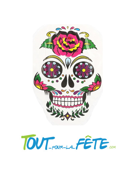 Pinata a éclater tête de squelette Dia de muertos 43x29 cm multicolore