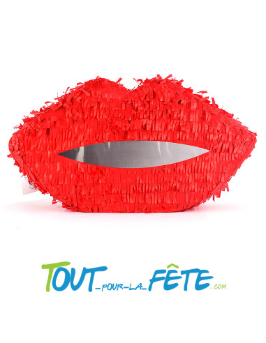 Pinata a éclater bisous sexy rouge Saint Valentin 40x21,5x7 cm