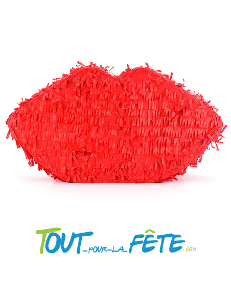 Pinata a éclater bisous sexy rouge Saint Valentin 40x21,5x7 cm