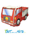 Piñata à tirer camion de pompier a remplir 48cm x 24cm