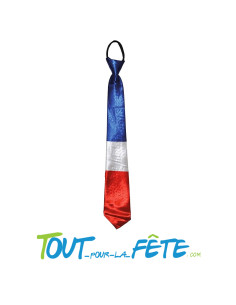 Cravate France / Hollande 45 cm bleu, blanc, rouge accessoire supporter