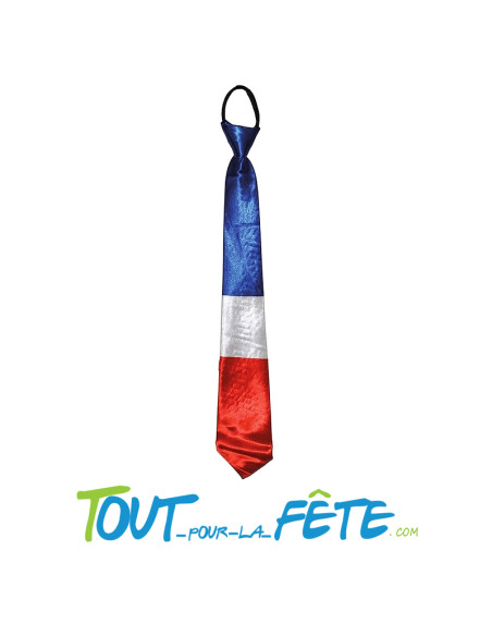 Cravate France / Hollande 45 cm bleu, blanc, rouge accessoire supporter