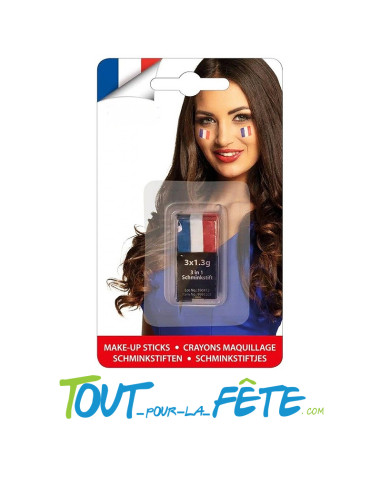 Maquillage de supporter fanbrush bleu blanc rouge ( France )