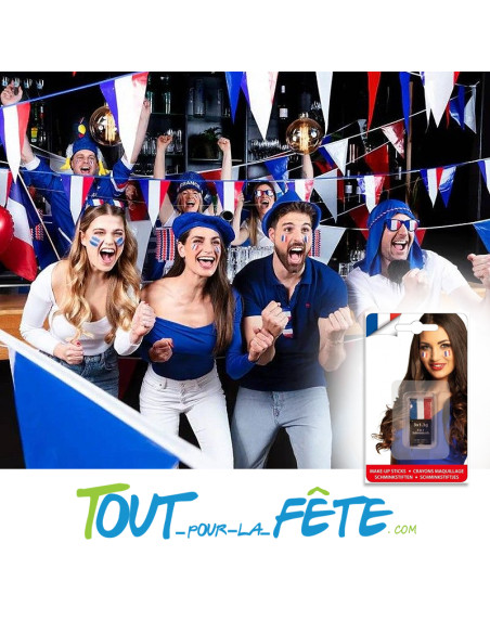 Maquillage de supporter fanbrush bleu blanc rouge ( France )