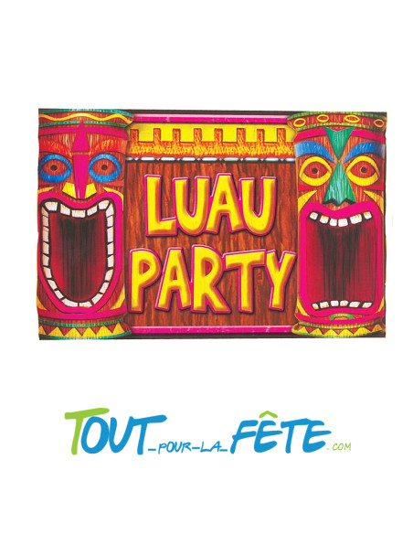 Décoration poster Hawai / tahiti "luau party" totem