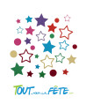 600 décos à parsemer étoiles et ronds multicolores